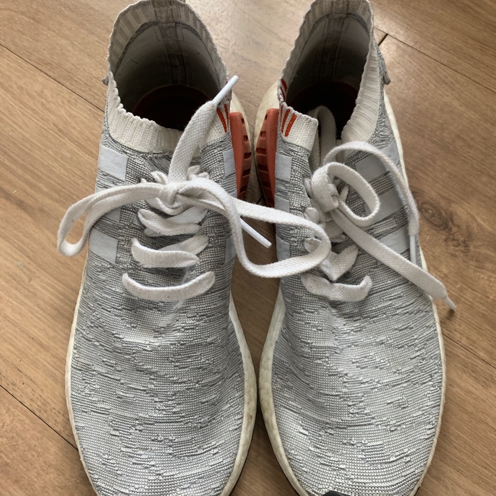 NMD R2 Primeknit Sneakers in Grey, Sz10 Women’s